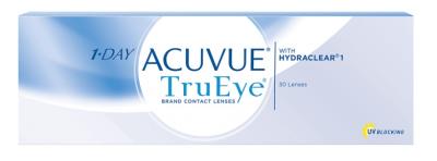 Контактные линзы 1-DAY ACUVUE® TruEye® с технологией увлажнения HYDRACLEAR¹ и УФ-фильтром